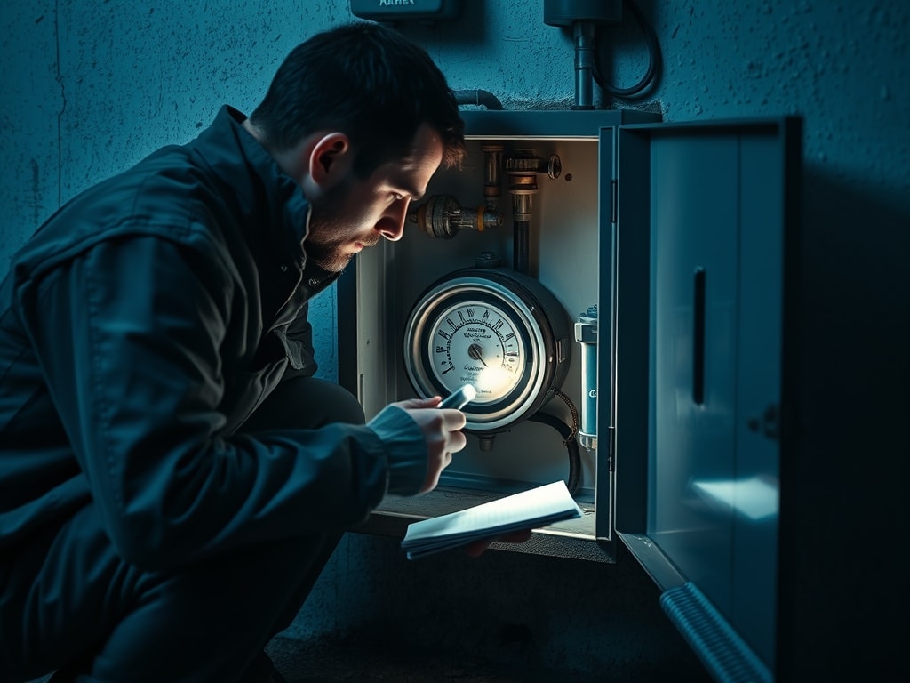 Contrôle d'un compteur d'eau pour détecter une fuite